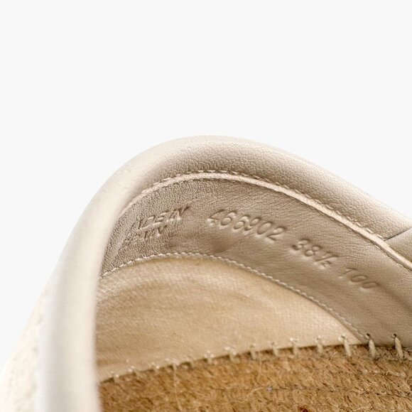 Gucci GG Espadrille Flats EU 38.5 US 8.5 White Gray Monogram Canvas Slip On Shoe - Picture 13 of 13